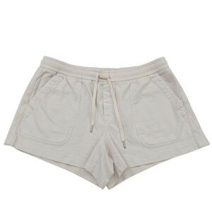 Athleta Shorts Womens 14 Beige Farallon Heathered Knit Comfy Athletic Beach